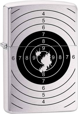 Zippo 80571 Shooting Target with Holes Brushed Chrome