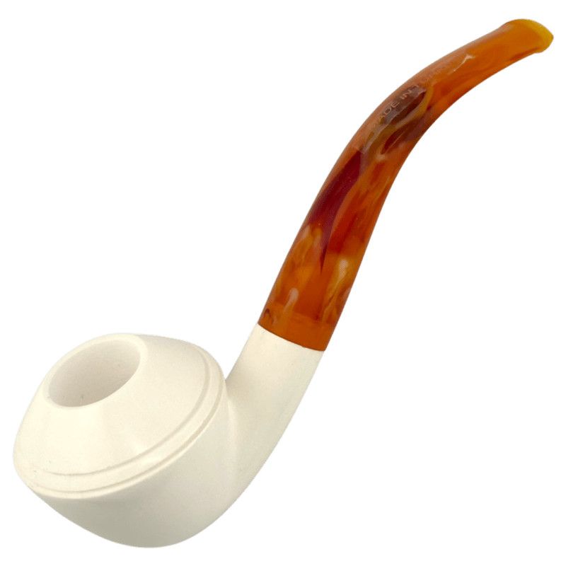 Servi Bulldog Bent Smooth Meerschaum Pipe
