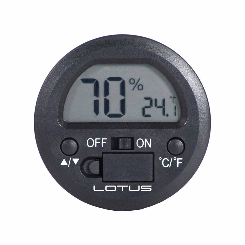 Lotus Round Digital Hygrometer