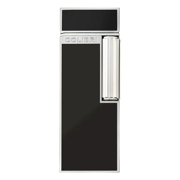 Colibri Continental Soft-Flame Lighter, Color: Black/Chrome
