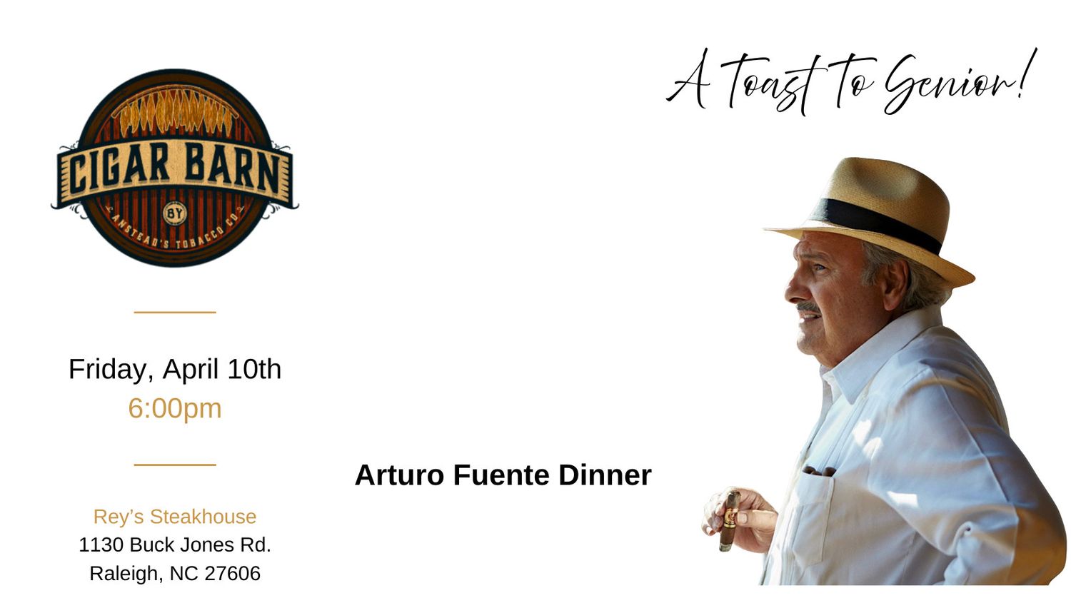 A Toast to Senior at Rey's April 10th, 2026 Ticket