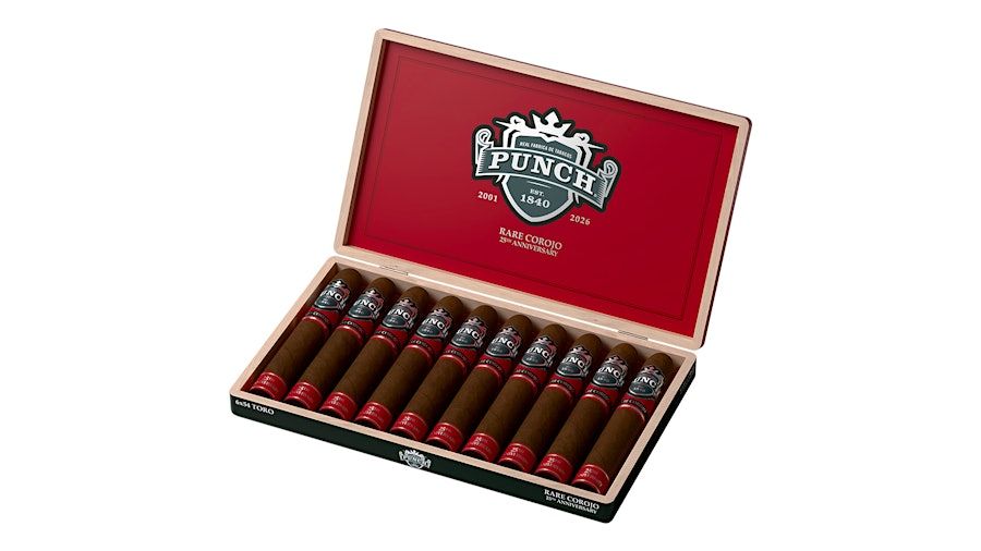 Punch Rare Corojo 25th Anniversary, Size: Toro (6"x54), Single/Box: (Single)