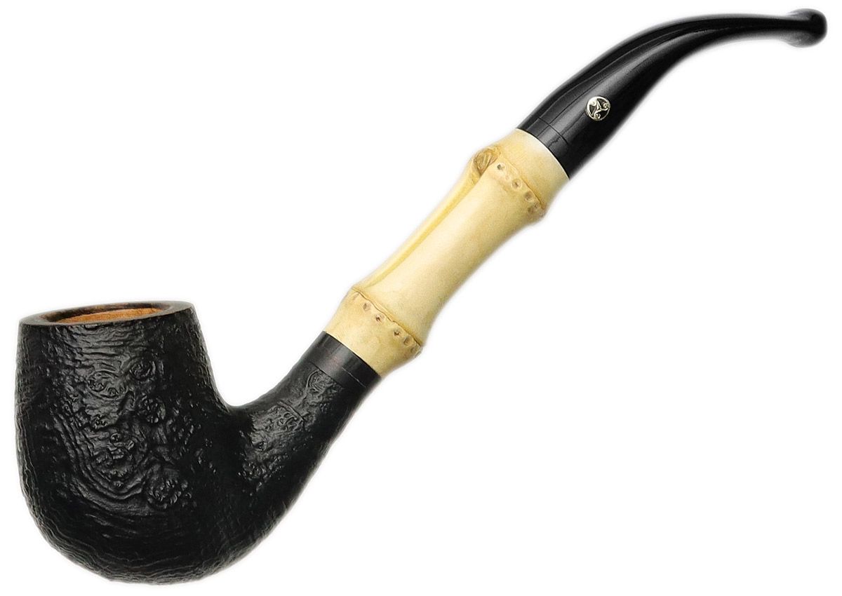 Rattray's Bamboo Sandblasted Black Bent Billiard