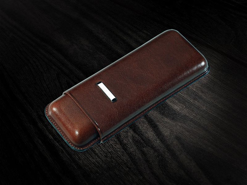 Prometheus Brown 2-Cigar Case (60 RG)