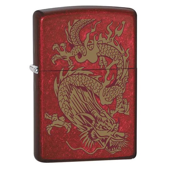 Zippo 79095 Golden Dragon - Candy Apple Red