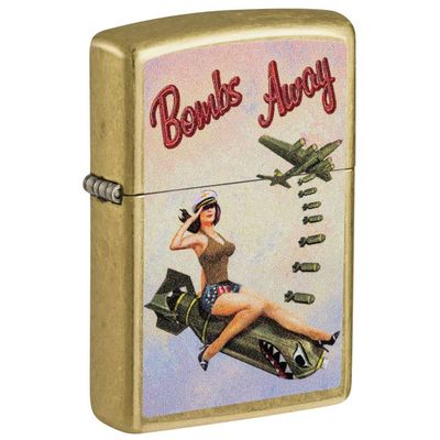 Zippo 81751 Bombs Away, Pin-up Girl - Brass