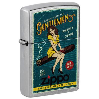 Zippo 81755 Cigar Pin-Up Girl Design - Chrome