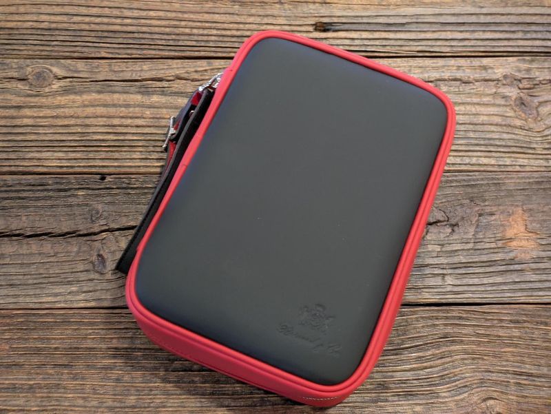 Brizard &amp; Co. Havana Traveler Racing Black &amp; Red w/ Flask, Case, &amp; Magnetic Pouches