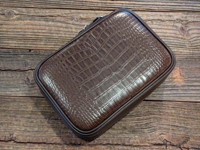 Brizard &amp; Co. Havana Traveler Croco Pattern Tobacco