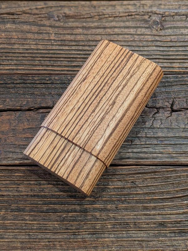 Brizard &amp; Co. Cigar Case Showband 3 Gordo Zebrawood