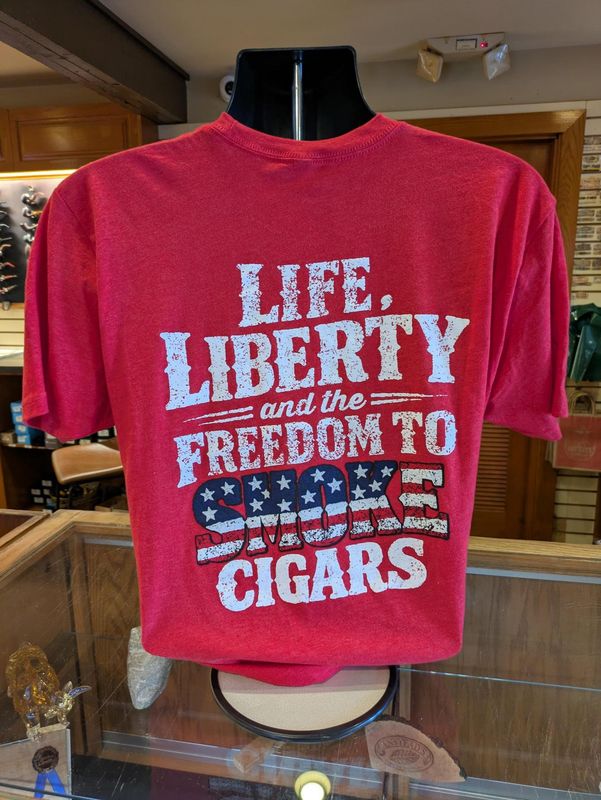 Anstead's Tobacco Co. Red Liberty Smoke T-Shirt