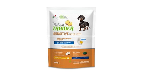 NATURAL TRAINER SMALL/TOY ADULT UOVO E CEREALI 800G