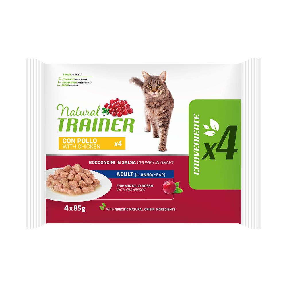 NATURAL TRAINER GATTO POLLO 4X85G