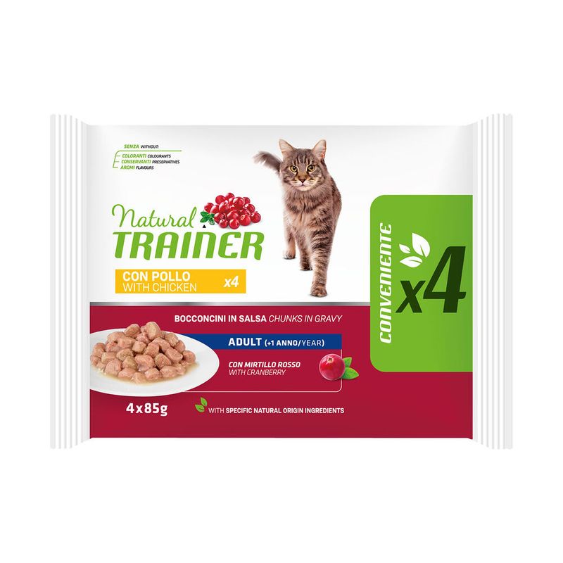 NATURAL TRAINER GATTO POLLO 4X85G