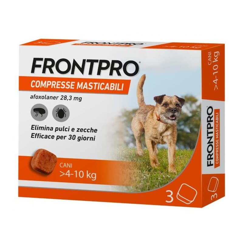 FRONTPRO 4-10KG KG 3 COMPRESSE ANTIPARASSITARIE