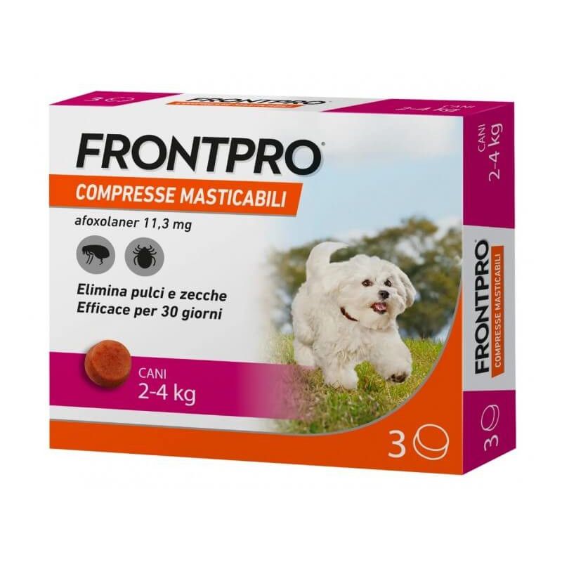FRONTPRO 2-4 KG 3 COMPRESSE ANTIPARASSITARIE