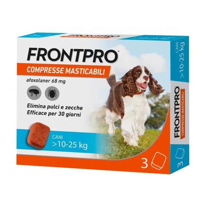 FRONTPRO 10-25KG KG 3 COMPRESSE ANTIPARASSITARIE