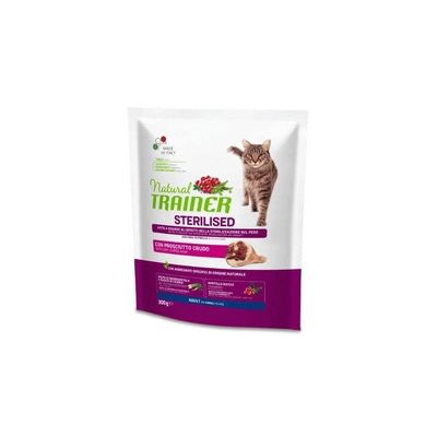 NATURAL TRAINER GATTO STERILIZZATO PROSCIUTTO 300GR