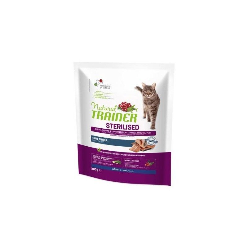 NATURAL TRAINER GATTO STERILIZZATO TROTA 300GR