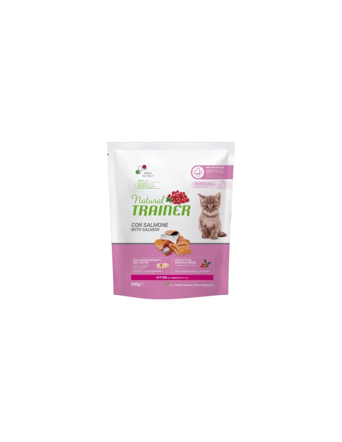 NATURAL TRAINER KITTEN SALMONE 300GR