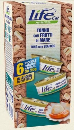 LIFECAT TONNO CON FRUTTI DI MARE 6X50GR