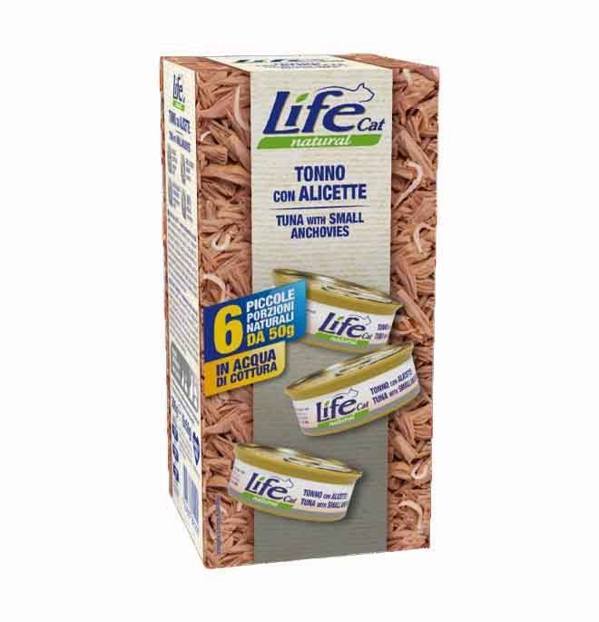LIFECAT TONNO CON ALICETTE DI MARE 6X50GR