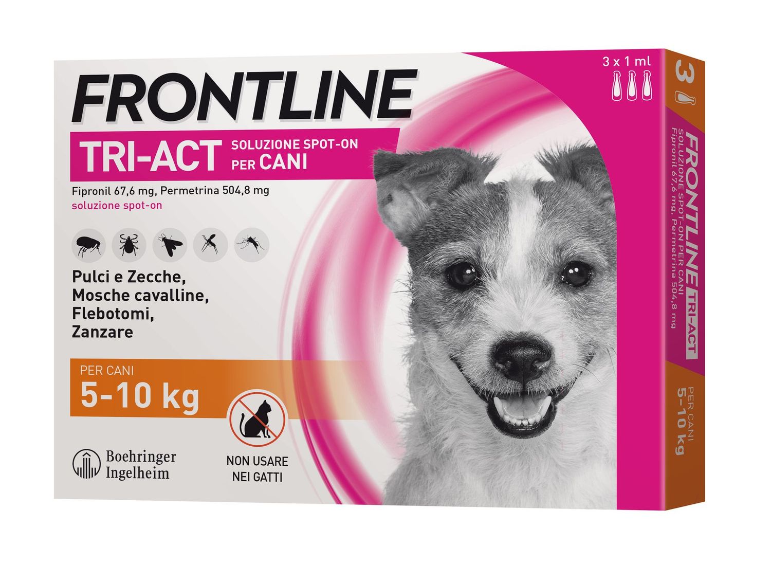 FRONTLINE TRI ACT 5-10KG CONFZIONE DA 3 PIPETTE