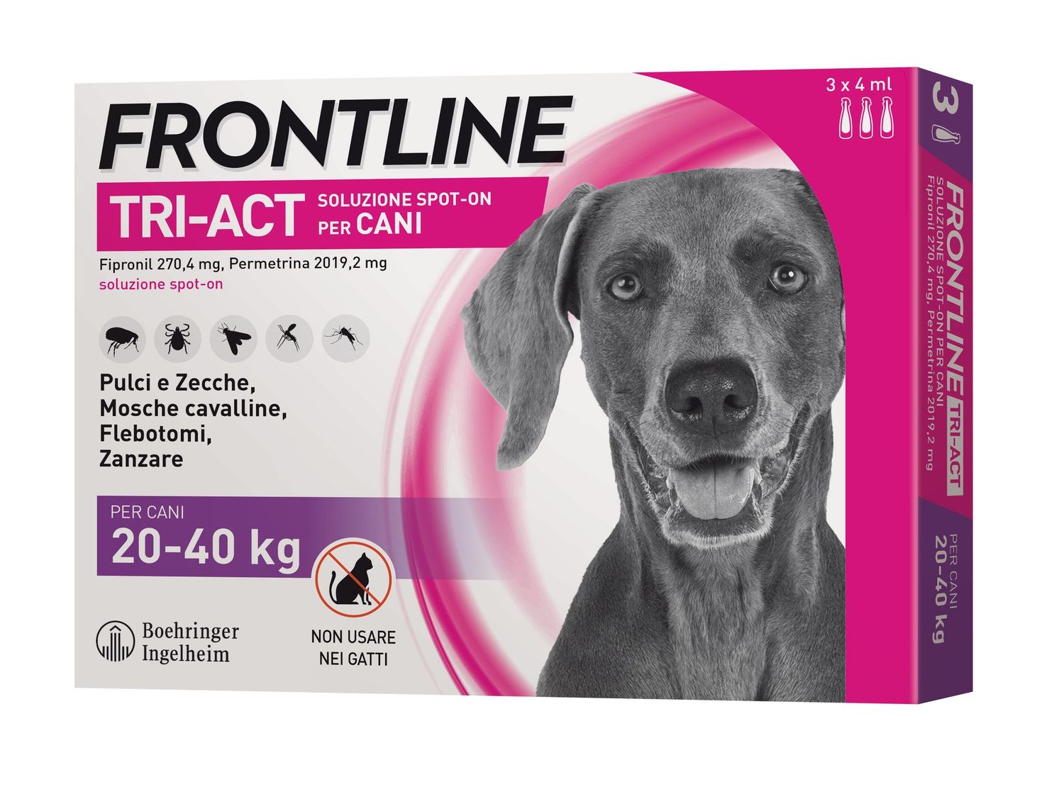 FRONTLINE TRI ACT 20-40KG CONFZIONE DA 3 PIPETTE