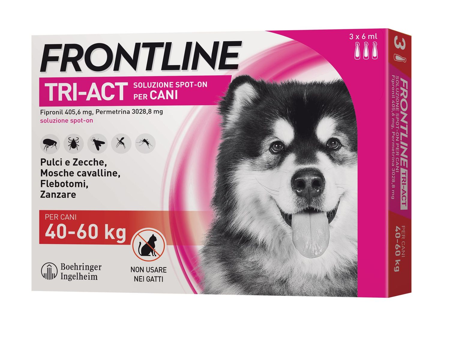 FRONTLINE TRI ACT 40-60KG CONFZIONE DA 3 PIPETTE