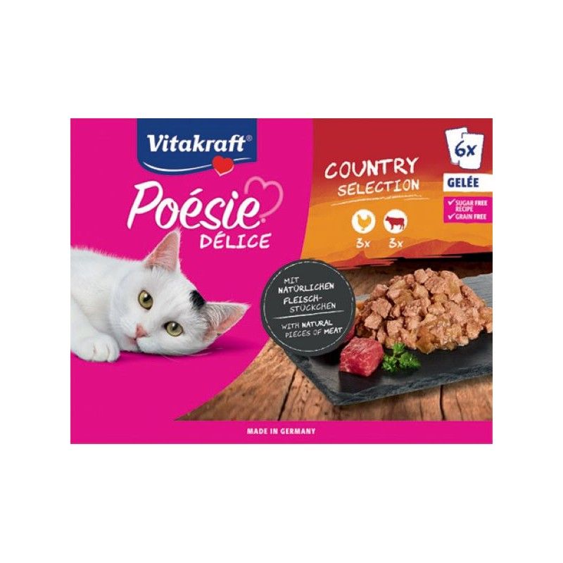 Poésie Délice sauce MULTIPACK 3x con pollo, 3x con manzo
