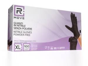 GUANTI MONOUSO IN NITRILE SENZA POLVERE DA 100PZ TAGLIA XL