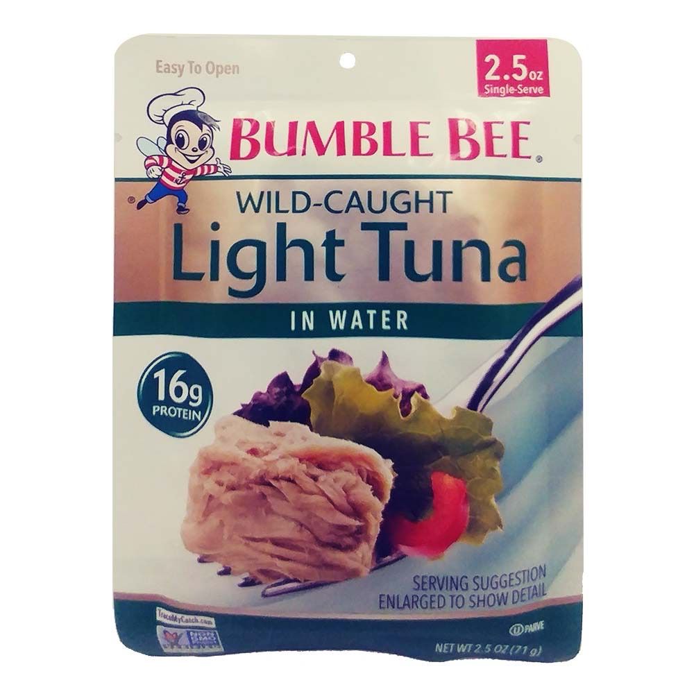 CANNED MEAT/SEAFOOD TUNA BUMBLE BEE-PREMIUM LIGHT TUNA IN WATER/2.5-OUNCE POUCH PALLET