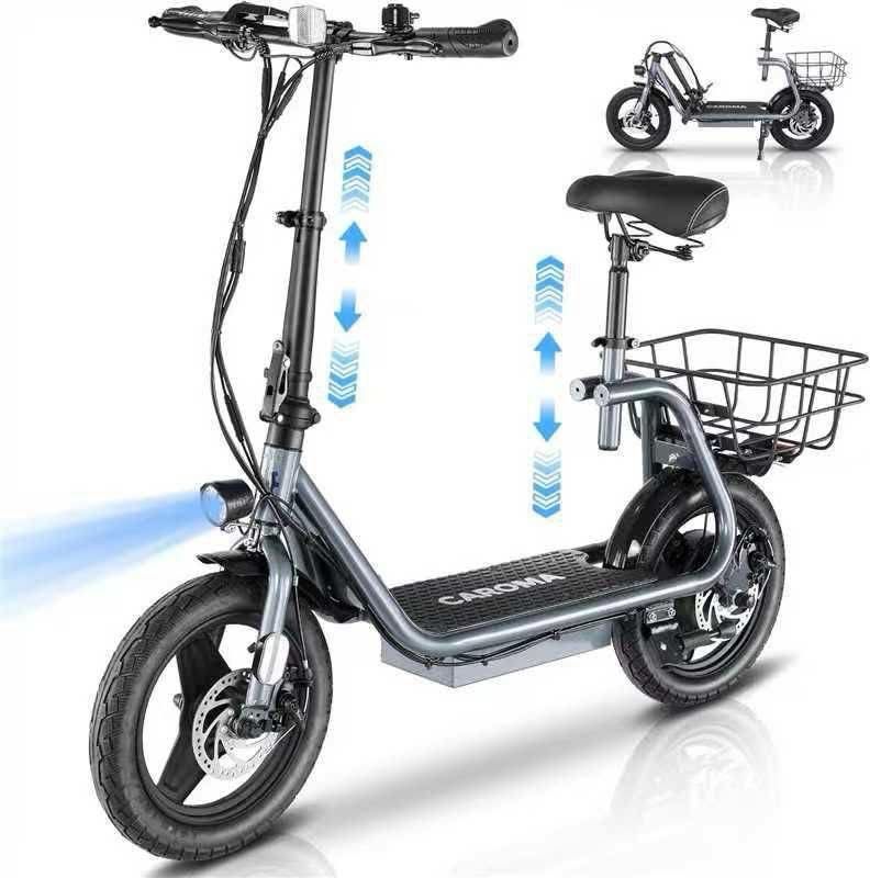 🔥 CAROMA ELECTRIC SCOOTER WITH SEAT 🔥