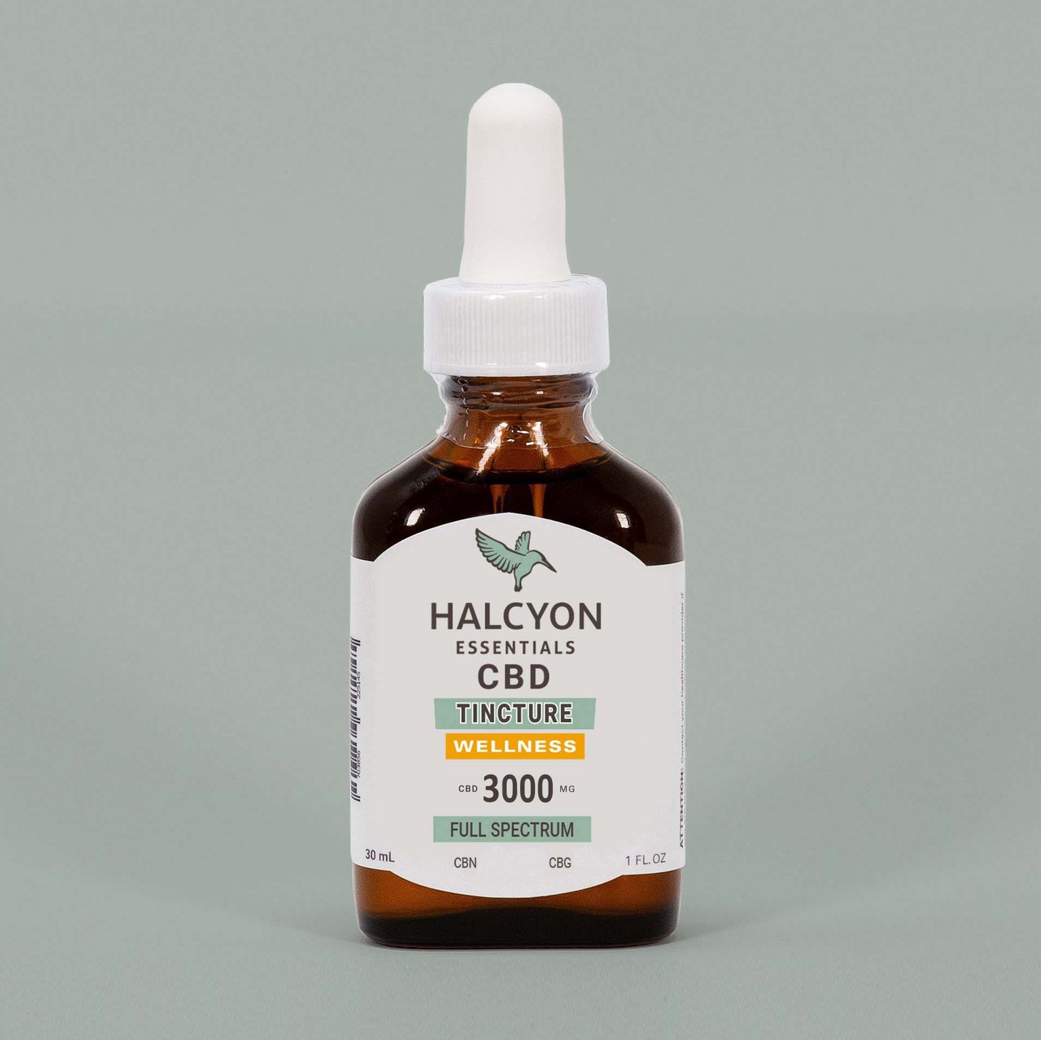 Halcyon - CBD Full Spectrum Oil Tincture, 3000mg, with THC
