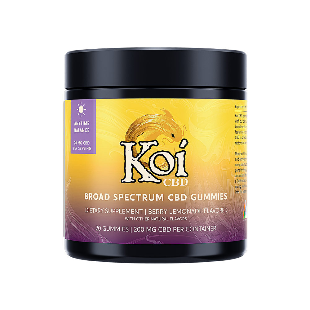 Koi CBD Gummies | Broad Spectrum Anytime Balance CBD Gummies, Size: 20 piece