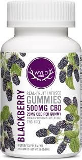 Wyld CBD Real Fruit Gummies, Flavor: Blackberry