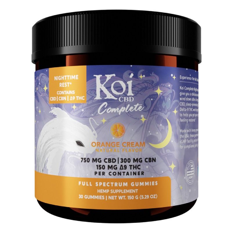 Koi Complete Nighttime Full Spectrum CBD/CBN Gummies, Flavor: Orange Cream