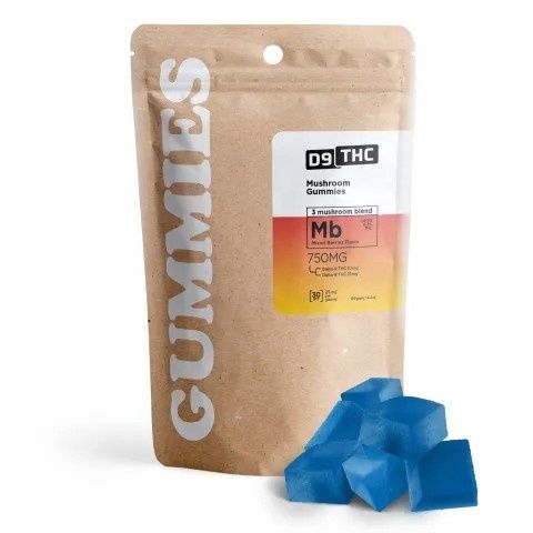 D9 Mushroom Gummies - Mixed Berries - 30 count NEW PACKAGING, SAME PRODUCT