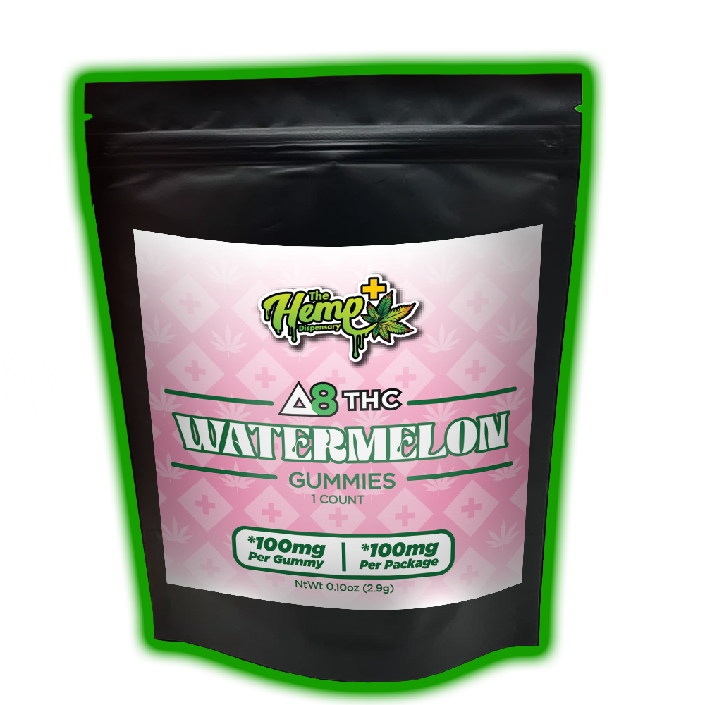 DELTA 8 THC GUMMIES 100MG WATERMELON, Variant: 1 COUNT BATCH 032524-06