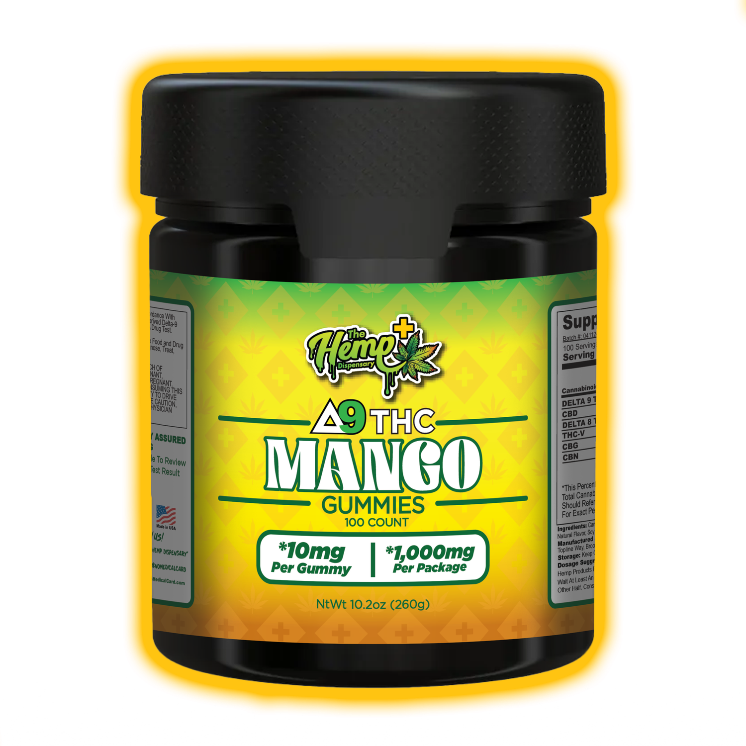 DELTA 9 THC GUMMY 10MG MANGO - SINGLE COUNT