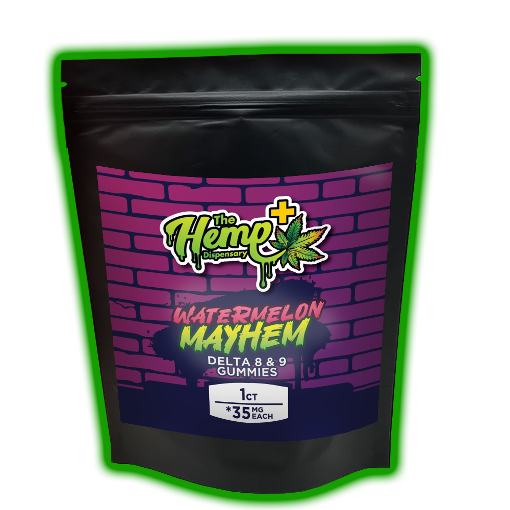 DELTA 8 THC/DELTA 9 THC GUMMIES MAYHEM 35MG WATERMELON