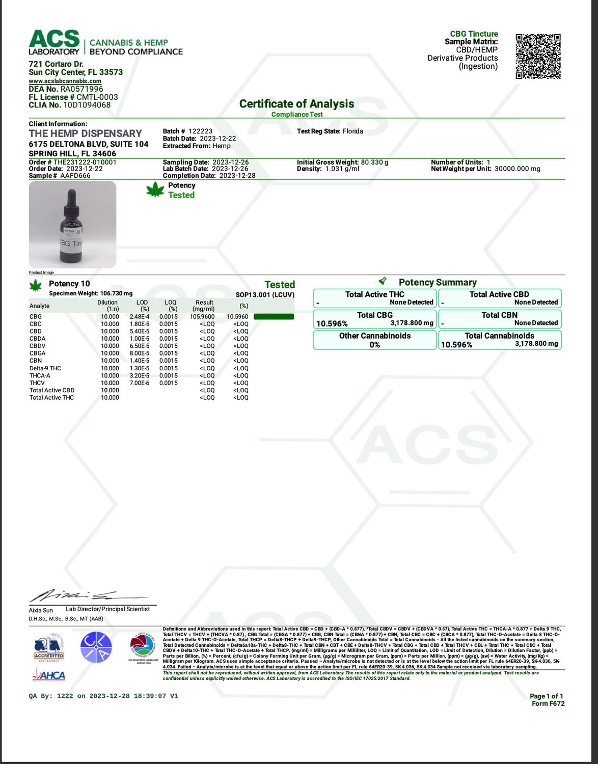 CBG ISOLATE TINCTURE