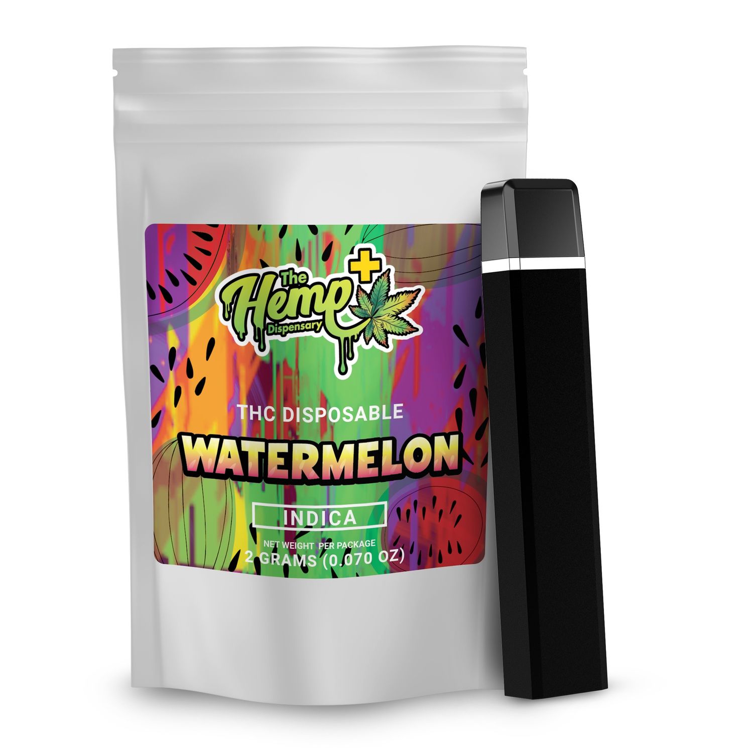 DELTA 8 THC DISPOSABLE VAPE TWO GRAMS INDICA WATERMELON