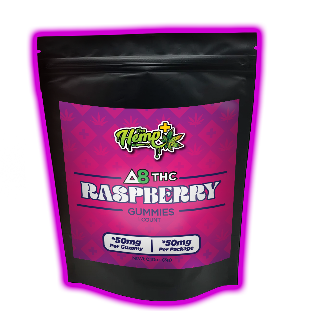 DELTA 8 THC GUMMIES 50MG RASPBERRY