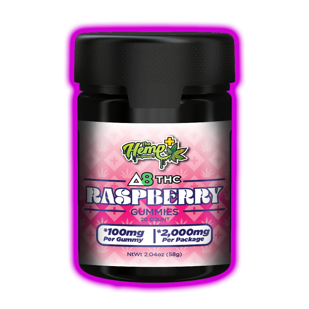 DELTA 8 THC GUMMIES 100MG RASPBERRY
