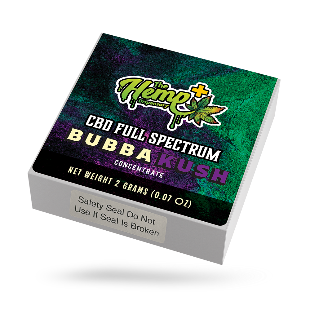 CBD FULL SPECTRUM WAX TWO GRAMS BUBBA KUSH