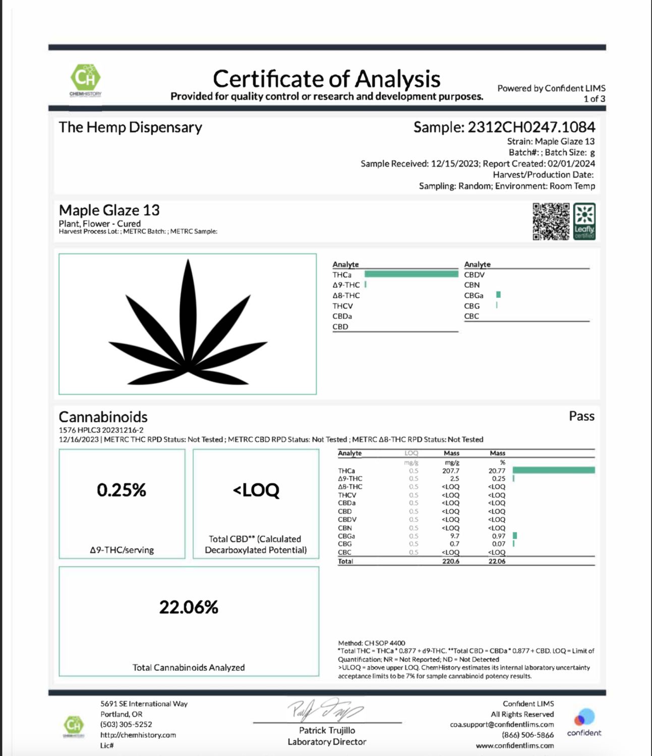 THCA PRE-ROLLED JOINT MAPLE GLAZE