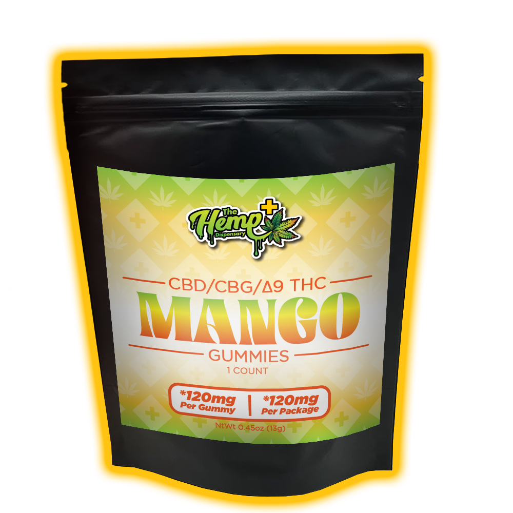 CBD/CBG/DELTA 9 THC GUMMIES 120MG MANGO