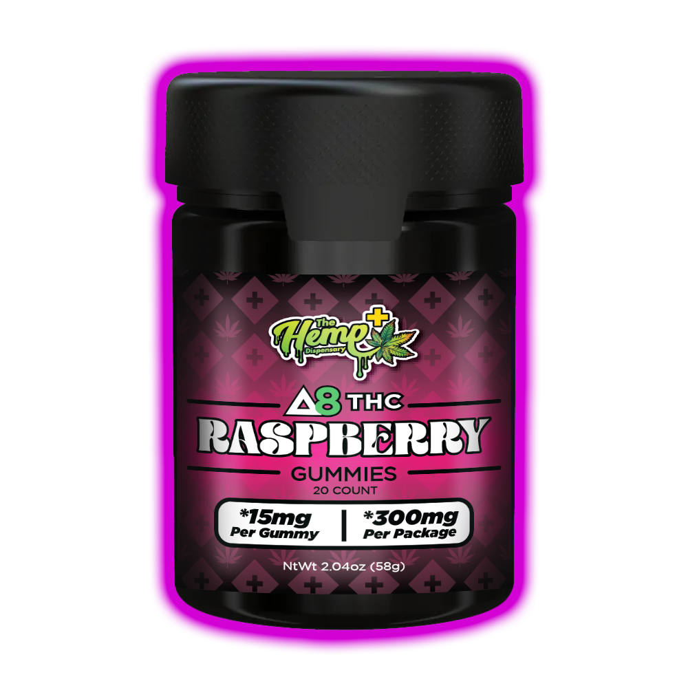 DELTA 8 THC GUMMIES 15MG RASPBERRY