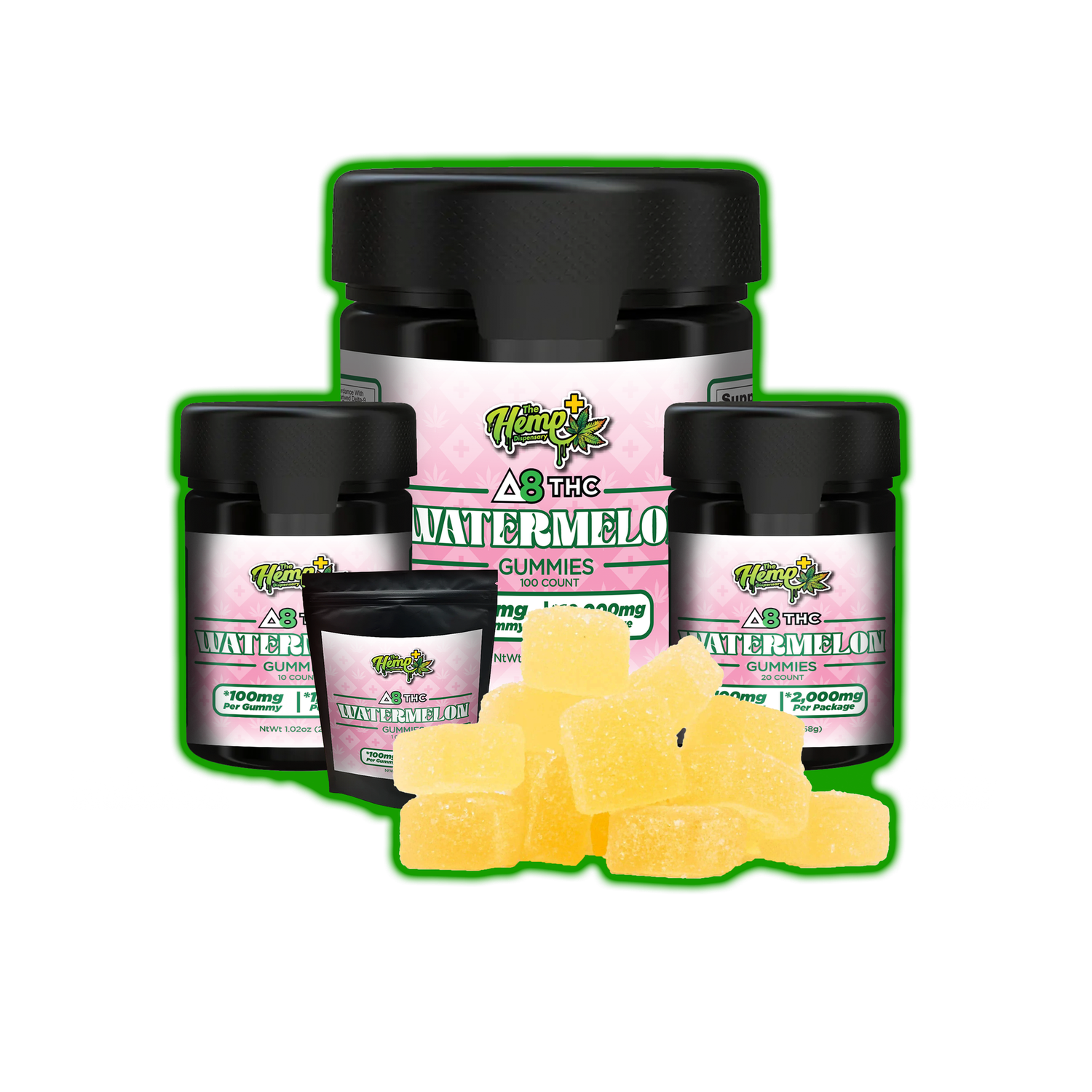 DELTA 8 THC GUMMIES 100MG WATERMELON